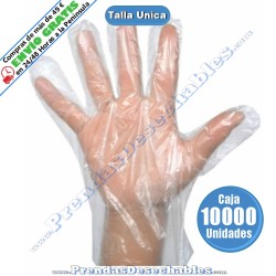 Guantes de Polietileno transparente y gofrado