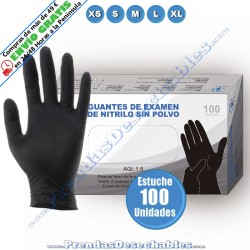 Guantes de Nitrilo Negro Alba