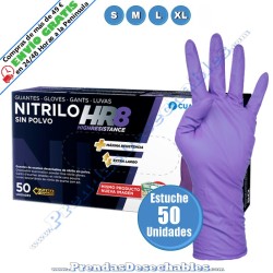 Guantes de Nitrilo Morado HR8