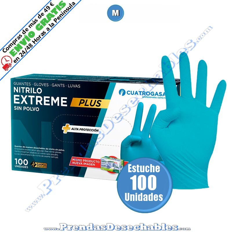 Guantes de Nitrilo Azul Extreme Plus