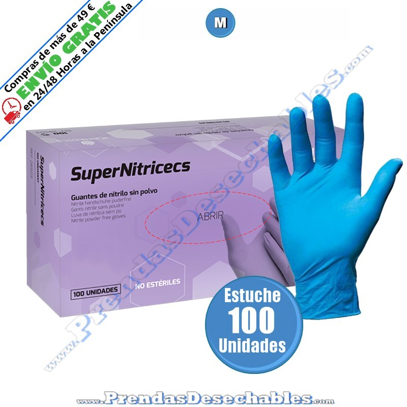 Guantes de Nitrilo Azul SuperNitricecs