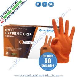 Guantes de Nitrilo Naranja...