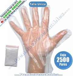 Guantes de Polietileno embolsados por par