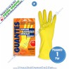 Guantes de Látex Flocado Amarillo Beholi