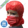 Gorro Integral o Burka de PP TST Rojo Mascarilla 3 Capas