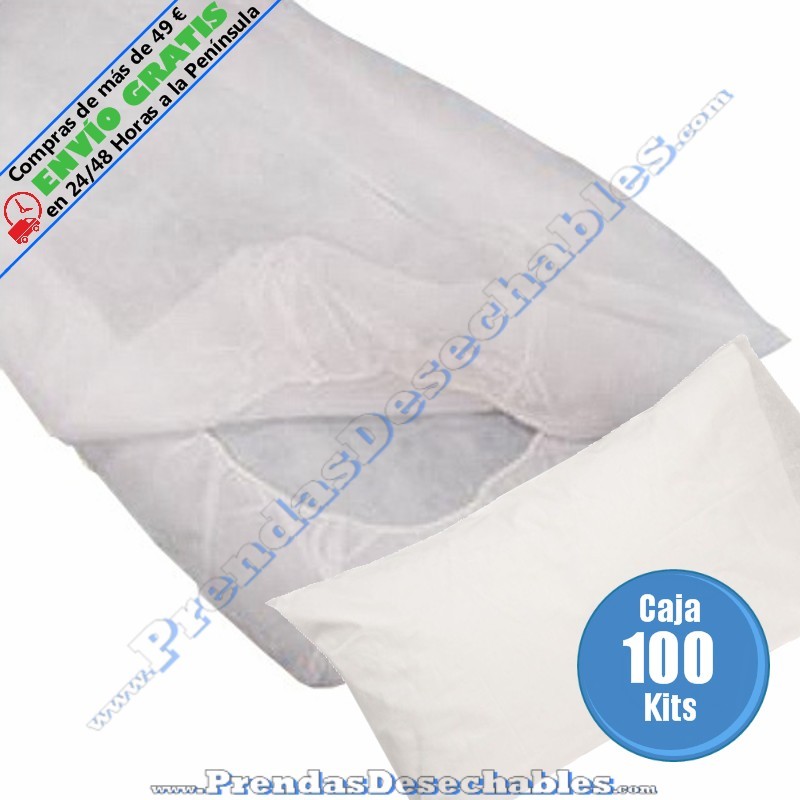 Kit Cama PP TST 120 x 220 cm + 40 x 100 cm Blanco