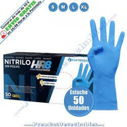 Guantes de Nitrilo Azul HR8