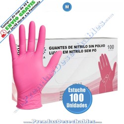 Guantes de Nitrilo Rosa Alba